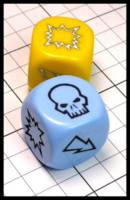 Dice : Dice - Game Dice - Blood Bowl Blue and Yellow - JA Collection Frb 2024